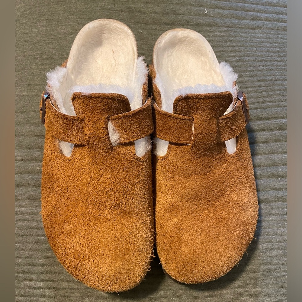 Birkenstock shearling clogs